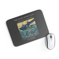 Thumbnail for VINTAGE G4271 - The Pearl Diver's Lift - Designed Mouse Pads design on black rectangle