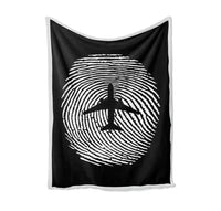 Thumbnail for Aviation Finger Print Bed Blankets & aviation print on soft fleece blanket.