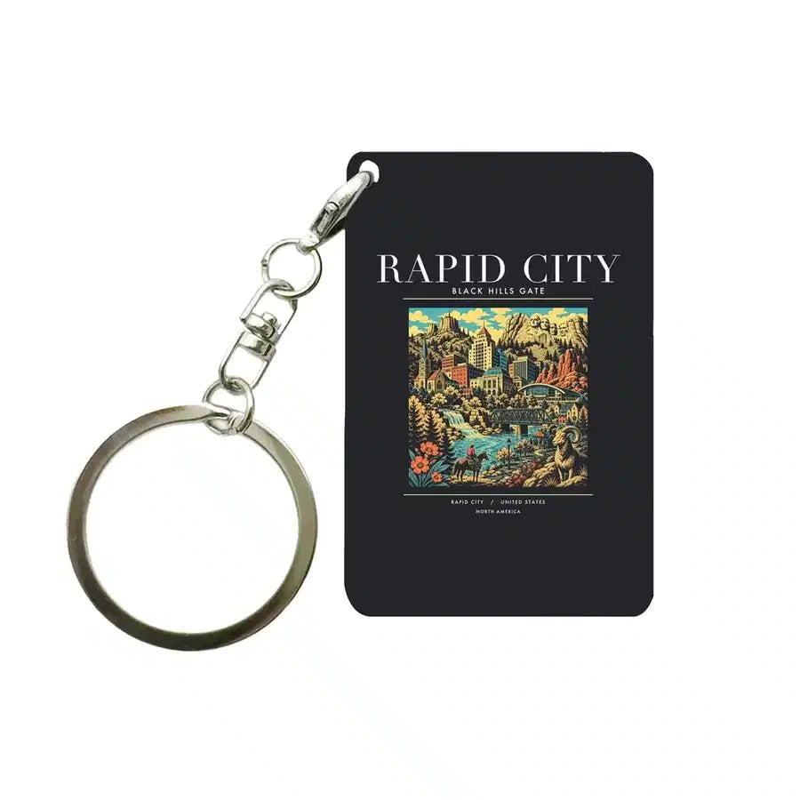 RAPID CITY - Poster - Key Chain - Black