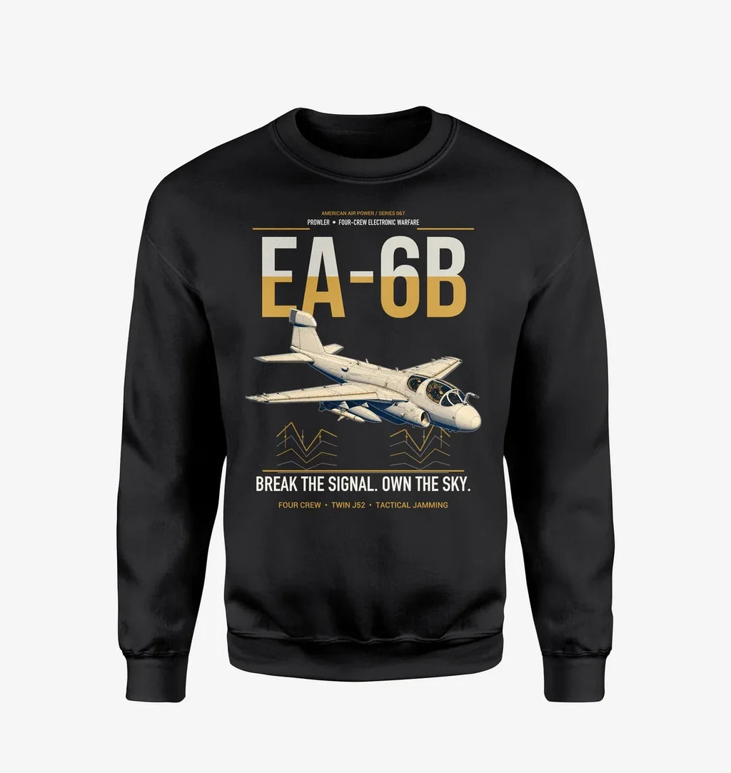 EA-6B Prowler design on black sweatshirt