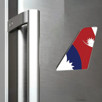 Nepal Airlines aviation design tail magnet in 3D metal with magnetic back.
