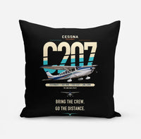 Thumbnail for Cessna T207A Stationair 8 design on black pillow