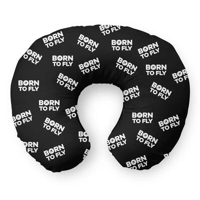 Seamless Born To Fly Special Travel & Boppy aviation design on memory foam with soft cover travel pillow.