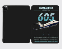 Thumbnail for Bombardier Challenger 605 design on black ipad tablet case