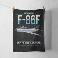 Thumbnail for F-86F Sabre design on black towel