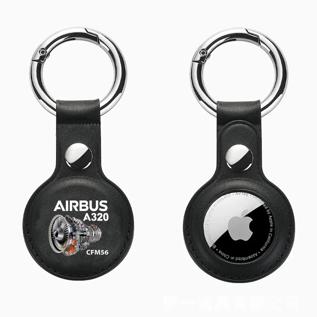 Airbus A320 & CFM56 Engine aviation themed AirTag case for AirTag.