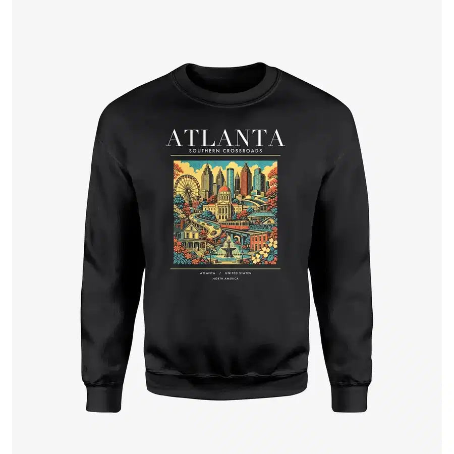 ATLANTA - Poster - Sweatshirt - Black