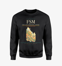 Thumbnail for Fort Smith Regional Airport (FSM) design on black sweatshirt