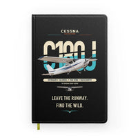 Thumbnail for Cessna 180J Skywagon design on black notebook