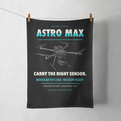Freefly Astro Max design on black towel