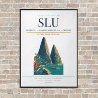 Thumbnail for George F. L. Charles Airport SLU — Castries vertical canvas print - framed - white background
