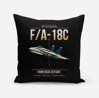 Thumbnail for F-A-18C Hornet design on black pillow
