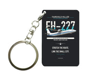 Thumbnail for Fairchild Hiller FH-227B Key Chain design on black key chain