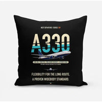 Thumbnail for Airbus A330-200 design on black pillow