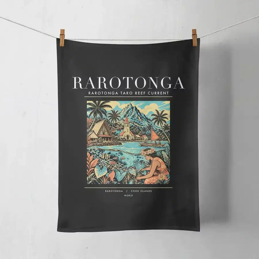 RAROTONGA - Poster - Towel - Black