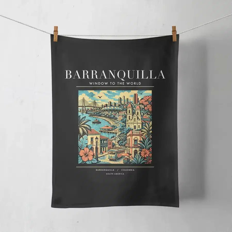 BARRANQUILLA - Poster - Towel - Black