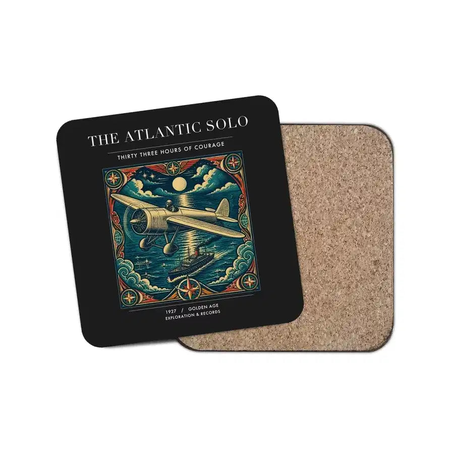 The Atlantic Solo - Designed Coasters design on black 1-piece