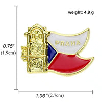 Thumbnail for Czechia Flag&PRAHA aviation design on polished metal badge.