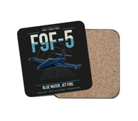 Thumbnail for F9F-5 Panther design on black 1 piece coaster