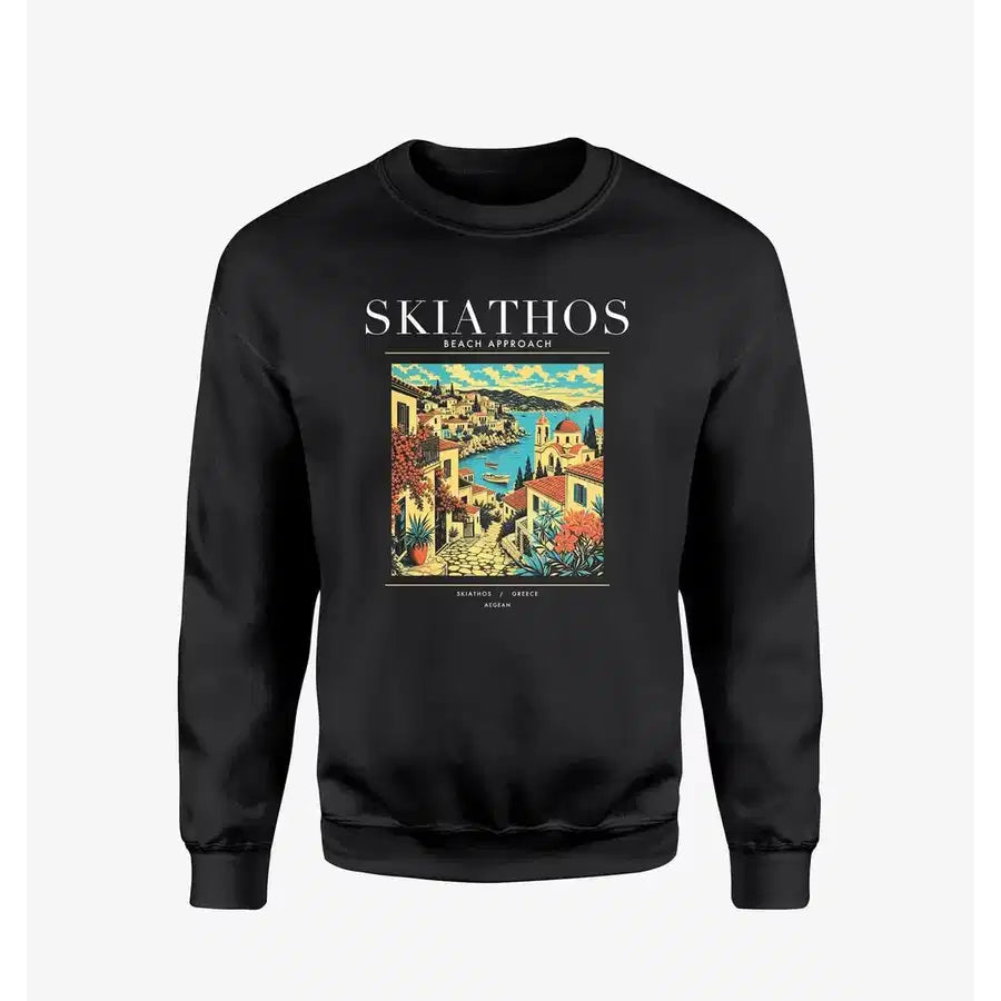 SKIATHOS - Poster - Sweatshirt - Black