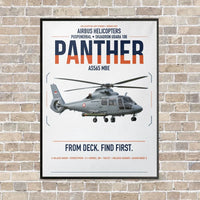 Thumbnail for Airbus Helicopters AS565 MBe Panther vertical canvas print - framed - white background