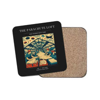 Thumbnail for The Parachute Loft - Designed Coasters design on black 1-piece