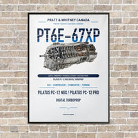 Thumbnail for PT6E-67XP vertical canvas print - framed - white background