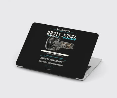 RB211-535E4 design on black MacBook case