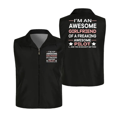 I am an Awesome Series Girlfriend Thin Style aviation design printed on lightweight shell with sleeveless design thin vest.