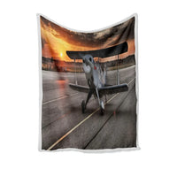 Thumbnail for Beautiful Show Airplane Bed Blankets & aviation print on soft fleece blanket.