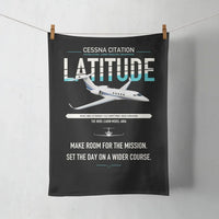 Thumbnail for Cessna Citation Latitude design on black towel