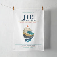 Thumbnail for Santorini Airport (JTR) design on white towel