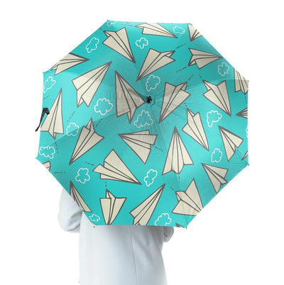 Super Cool Paper Airplanes aviation design on windproof polyester umbrella.