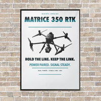 Thumbnail for DJI Matrice 350 RTK vertical canvas print - framed - white background