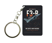 Thumbnail for Dassault Rafale C — F3-R standard design on black designed key chain, double-side print
