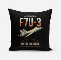 Thumbnail for F7U-3 Cutlass design on black pillow