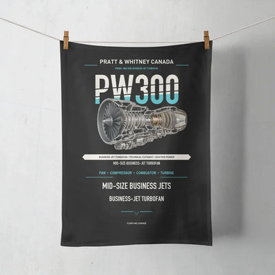 PW300 design on black towel