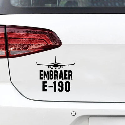 Embraer E-190 & Plane Car aviation design car sticker in weather-resistant vinyl.