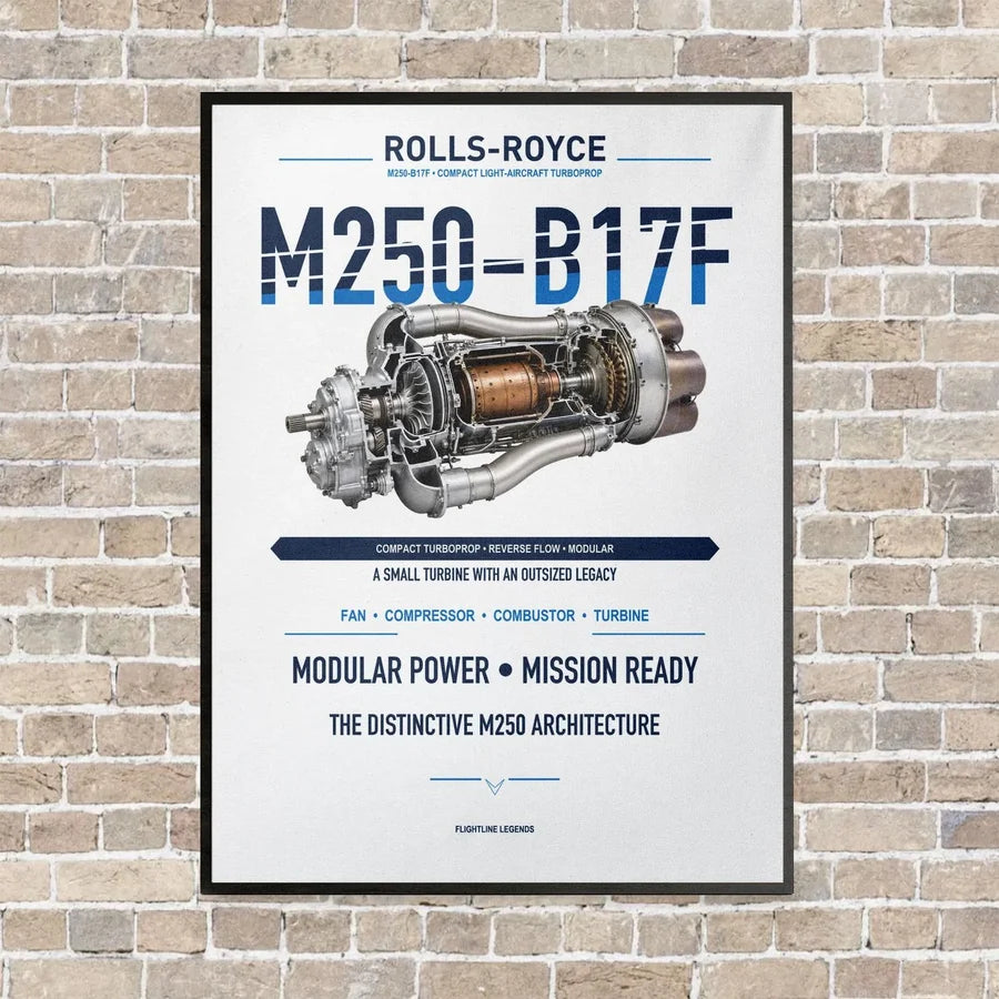 M250-B17F vertical canvas print - framed - white background