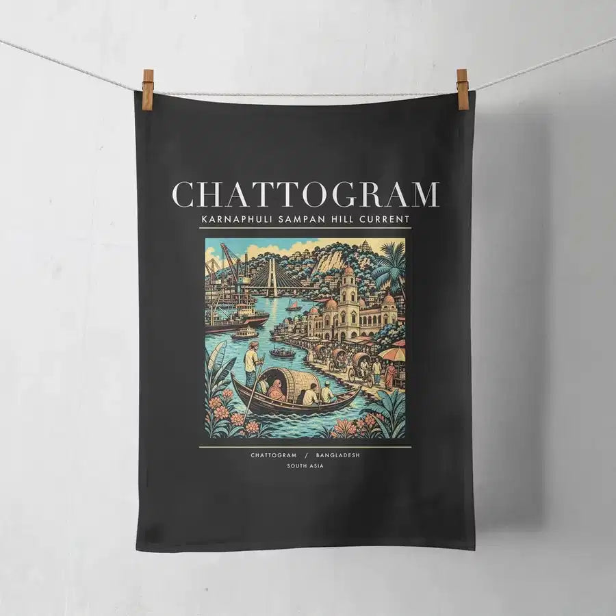 CHATTOGRAM - Poster - Towel - Black