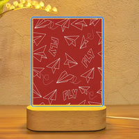 Thumbnail for Paper Airplane & Fly (Red) aviation art night lamp in premium acrylic with LED.