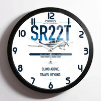 Thumbnail for Cirrus SR22T design on white framed wall clock