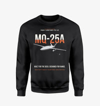 Thumbnail for MQ-25A STINGRAY design on black sweatshirt