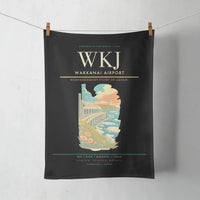 Thumbnail for Wakkanai Airport (WKJ) design on black towel