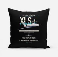 Thumbnail for Cessna Citation XLSPlus design on black pillow