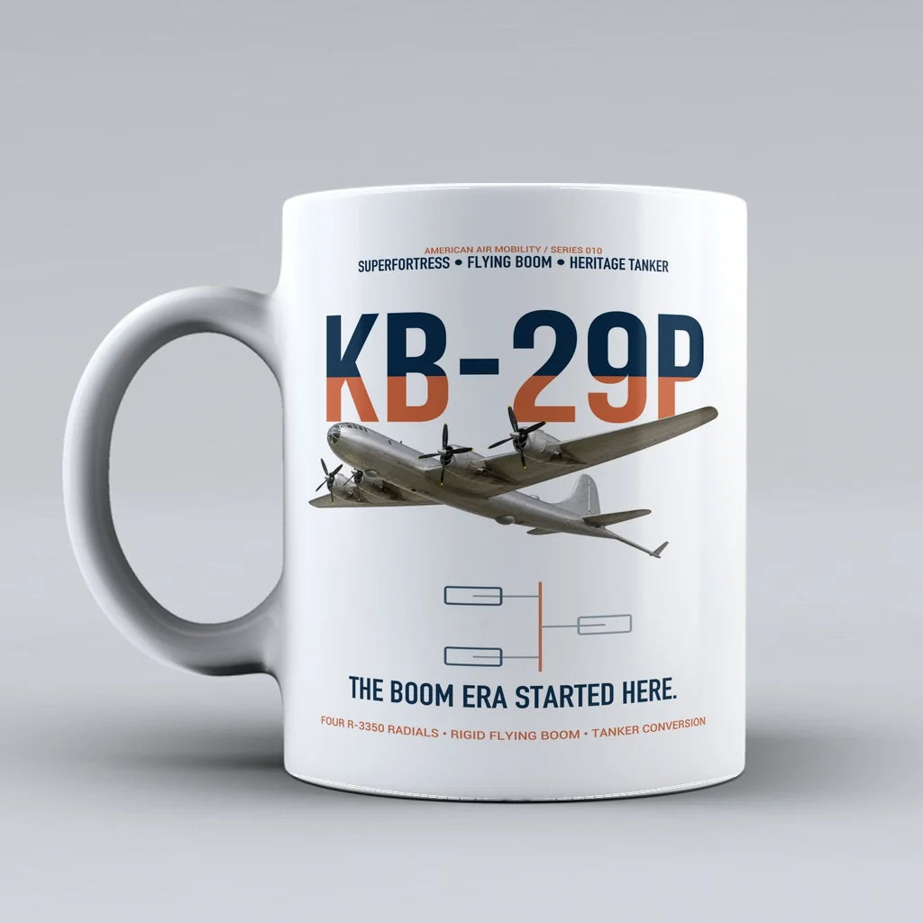 KB-29P SUPERFORTRESS design on white ceramic mug, double-side print