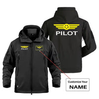 Thumbnail for Pilot & Badge Military Jackets (Customizable) aviation design printed on heavy cotton shell with field-style pockets military.