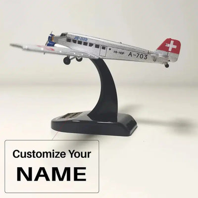 Side view of 1/200 Scale Junkers 1932 Ju-Air JU52 Dive Bomber And Ground-Attack Aircraft Snow Camo Airplane Model aviation mi.