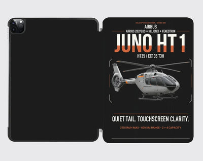 Airbus H135 Juno HT1 design on black ipad tablet case