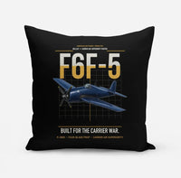 Thumbnail for F6F-5 Hellcat design on black pillow